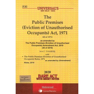 Universal's The Public Premises (Eviction of Unauthorised Occupants) Act, 1971 Bare Act